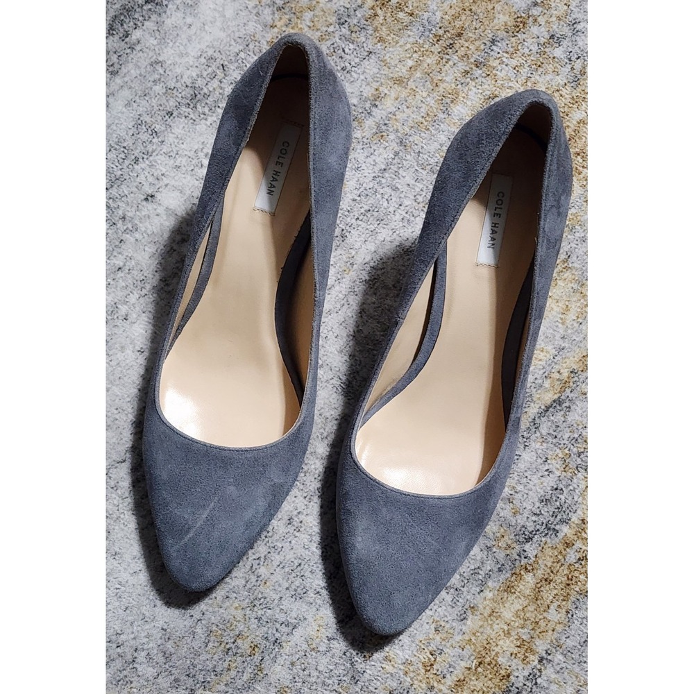 $144 NWT Cole Haan Woman's Grey Suede Pumps Size 9.5 B D4264